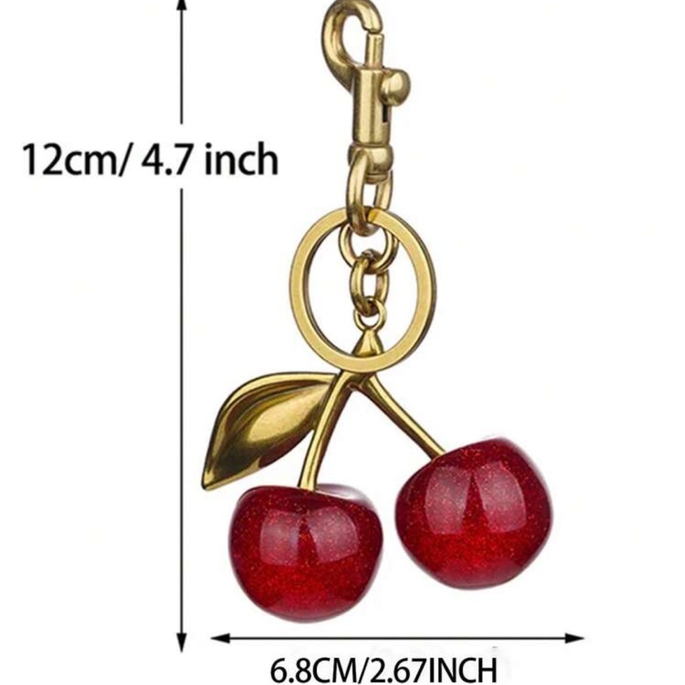 Cherry Keychain Accessory